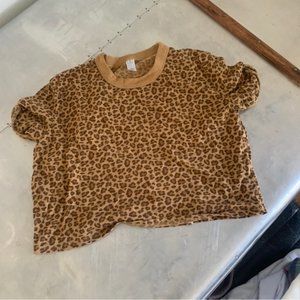 Alternative Cheetah print shirt cropped xs Brailyn